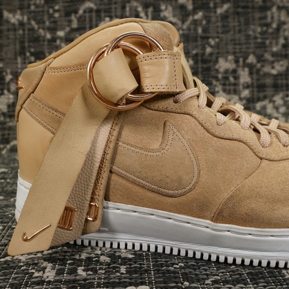 Size 12 - Nike Victor Cruz x Air Force 1 Mid Vachetta Tan NO BOX - Picture 5 of 10